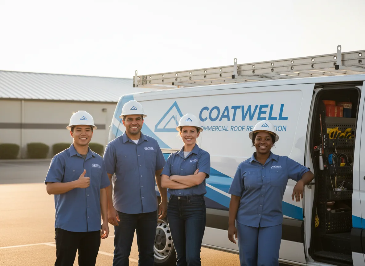 Commercial roof coating company in Badger, CA